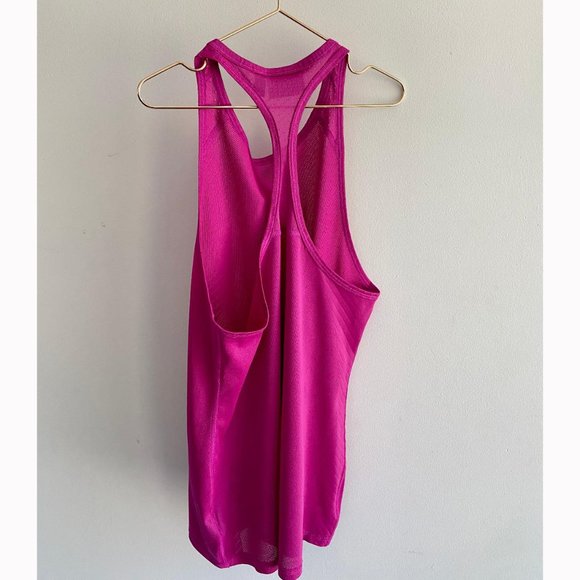 Athleta Women's Surge Neon Pink Mesh Racerback Tank top - Picture 3 of 11